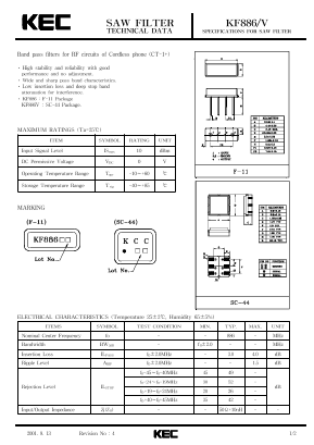 KF886 Datasheet PDF KEC