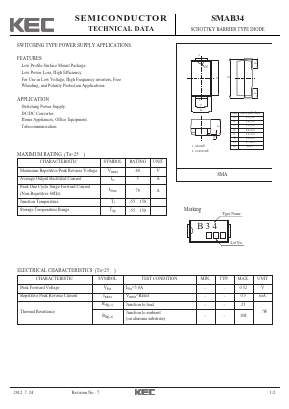 SMAB34 Datasheet PDF KEC