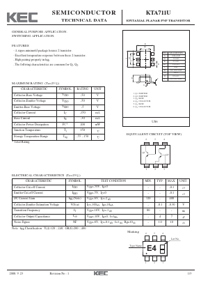 KTA711U Datasheet PDF KEC
