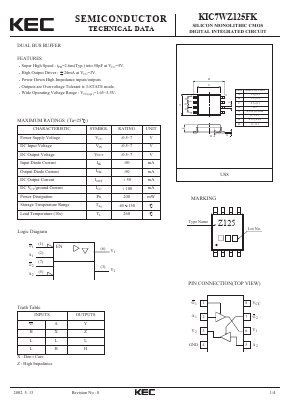KIC7WZ125FK Datasheet PDF KEC