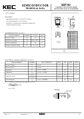 KDV262 Datasheet PDF KEC