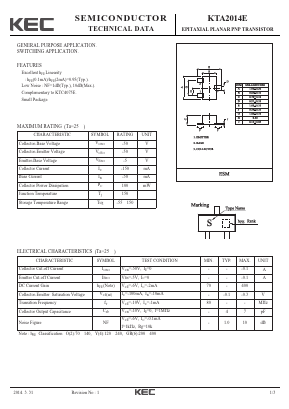 KTA2014E Datasheet PDF KEC