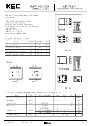 KF477V Datasheet PDF KEC