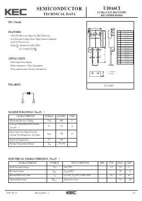 U10A6CI Datasheet PDF KEC