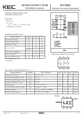 KTC802E Datasheet PDF KEC