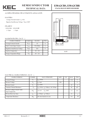 E50A2CBS Datasheet PDF KEC