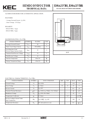 E50A21VBR Datasheet PDF KEC