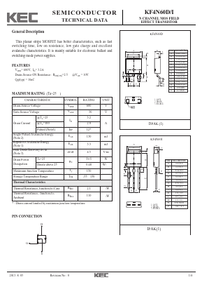 KF4N60DI Datasheet PDF KEC