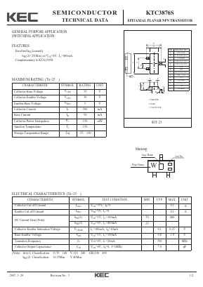KTC3876S Datasheet PDF KEC