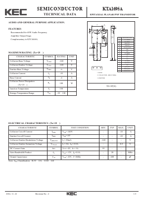 KTA1695A Datasheet PDF KEC