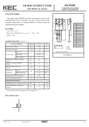 KF4N60F Datasheet PDF KEC