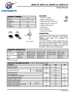 SIHFU110 Datasheet PDF Kersemi Electronic Co., Ltd.