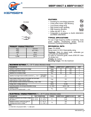 MBRF10100CT-E3 Datasheet PDF Kersemi Electronic Co., Ltd.
