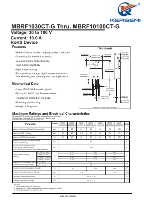 MBRF1050CT-G Datasheet PDF Kersemi Electronic Co., Ltd.