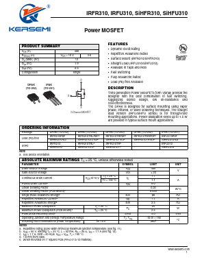 SIHFU310-E3 Datasheet PDF Kersemi Electronic Co., Ltd.