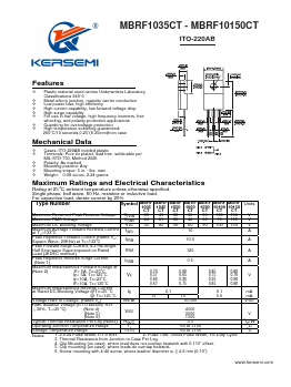 MBRF1060CT Datasheet PDF Kersemi Electronic Co., Ltd.