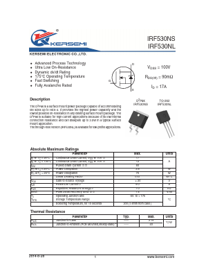 IRF530NL Datasheet PDF Kersemi Electronic Co., Ltd.