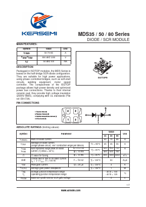 MDS80-800 Datasheet PDF Kersemi Electronic Co., Ltd.