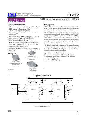 KB6282ELPTR-T Datasheet PDF Kingbor Technology Co