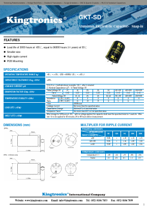 GKT-SD Datasheet PDF Kingtronics International Company