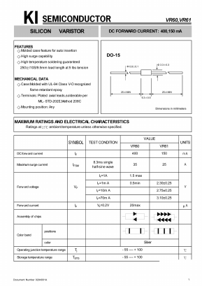 VR61 Datasheet PDF Kwang Myoung I.S. CO.,LTD