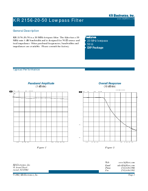 2156-20-50 Datasheet PDF KR Electronics, Inc.