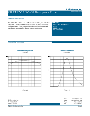 2157-34.5-5-50 Datasheet PDF KR Electronics, Inc.