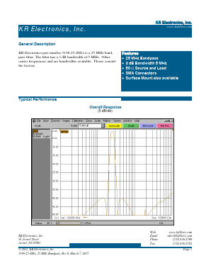 3196-25-SMA Datasheet PDF KR Electronics, Inc.