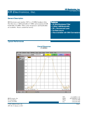 3087 Datasheet PDF KR Electronics, Inc.