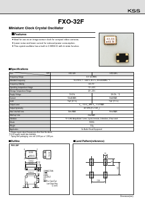 FXO-32 Datasheet PDF Kyocera Kinseki Corpotation