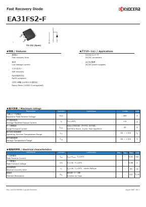 EA31FS2-F Datasheet PDF Kyocera Kinseki Corpotation