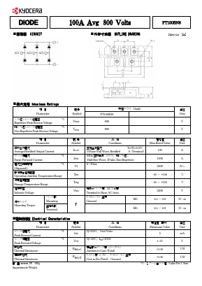 PT100SN8 Datasheet PDF Kyocera Kinseki Corpotation