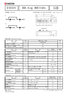 PC308 Datasheet PDF Kyocera Kinseki Corpotation