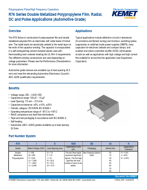 76MD2150(1)40(2) Datasheet PDF KEMET