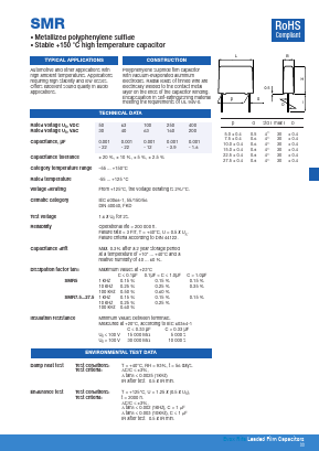 SMR5222K63J01L4BULK Datasheet PDF KEMET