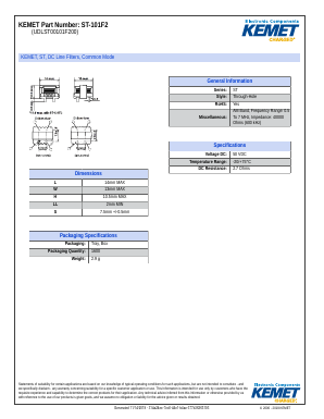 ST-101F2 Datasheet PDF KEMET