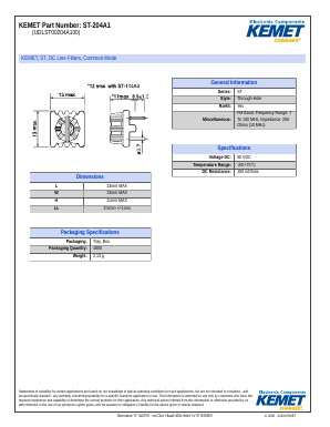 ST-204A1 Datasheet PDF KEMET