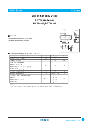 BAT68-05 Datasheet PDF KEXIN Industrial