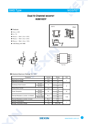 KI8810DY Datasheet PDF KEXIN Industrial