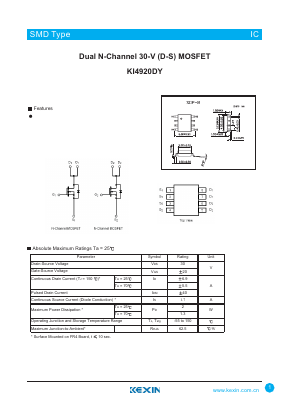 KI4920DY Datasheet PDF KEXIN Industrial
