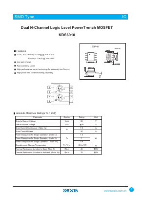 KDS6910 Datasheet PDF KEXIN Industrial