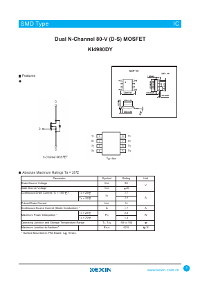 KI4980DY Datasheet PDF KEXIN Industrial