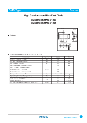 MMBD1201 Datasheet PDF KEXIN Industrial
