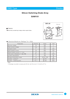 BAW101 Datasheet PDF KEXIN Industrial