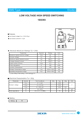 1SS393 Datasheet PDF KEXIN Industrial