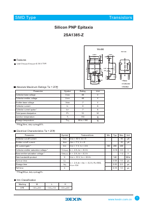 2SA1385-Z Datasheet PDF KEXIN Industrial