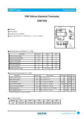 B736A Datasheet PDF KEXIN Industrial