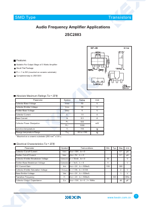 C2883 Datasheet PDF KEXIN Industrial