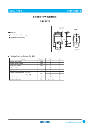 2SC3074 Datasheet PDF KEXIN Industrial