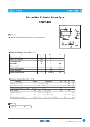 2SC3547B Datasheet PDF KEXIN Industrial